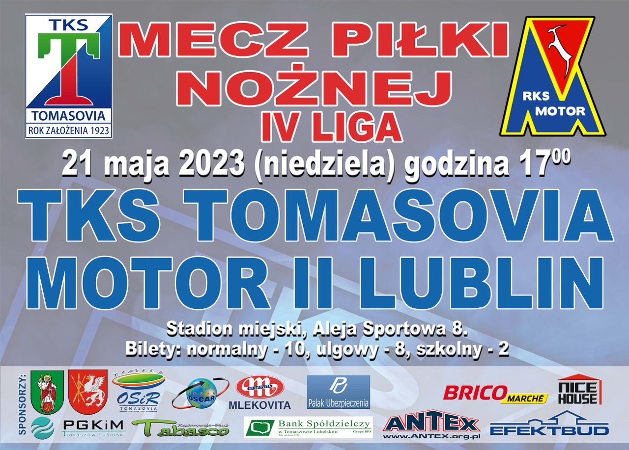 IV liga piłki nożnej – TKS „TOMASOVIA” – MOTOR II Lublin