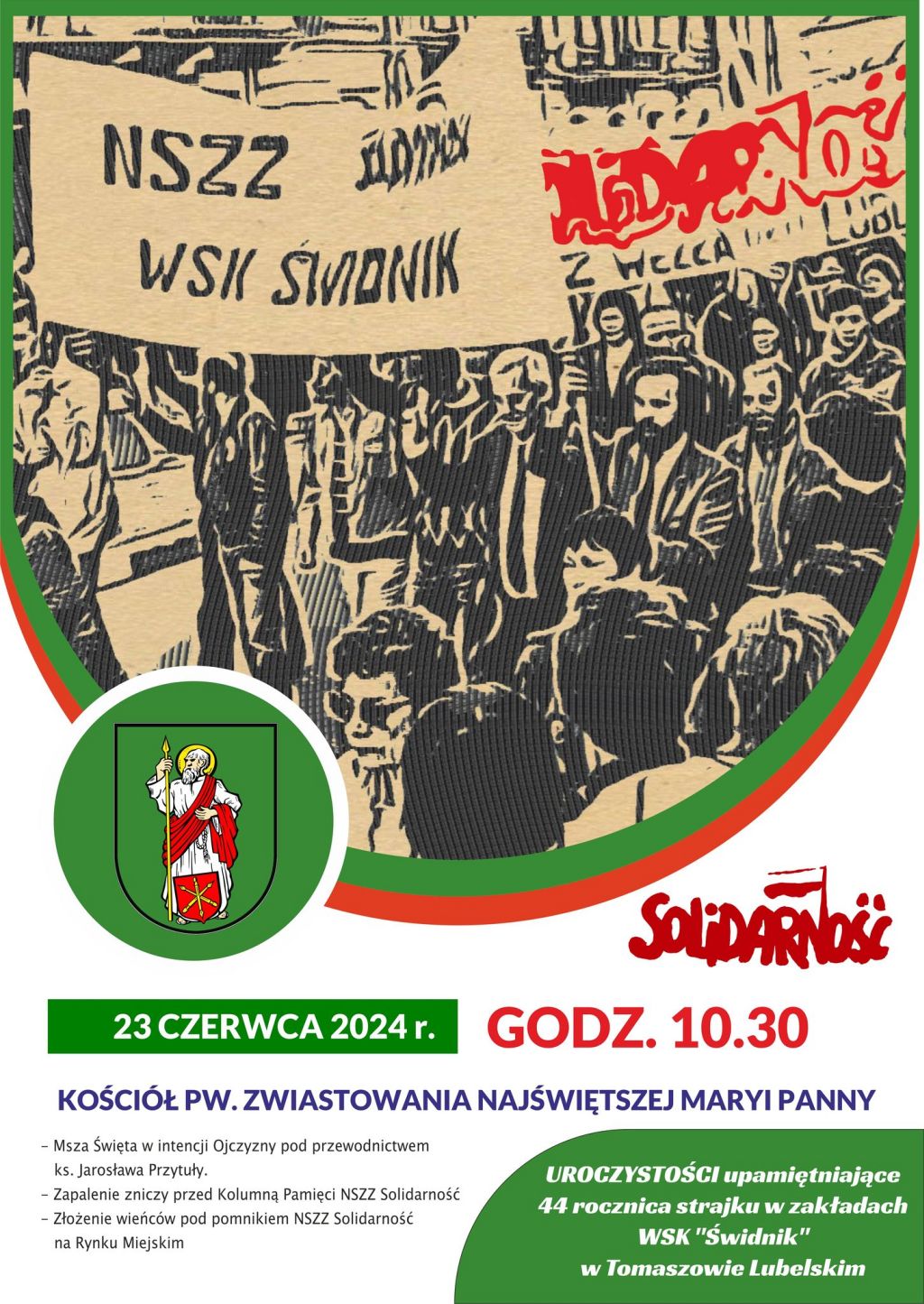 44 rocznica strajku w zakładach WSK „Świdnik” w Tomaszowie Lubelskim