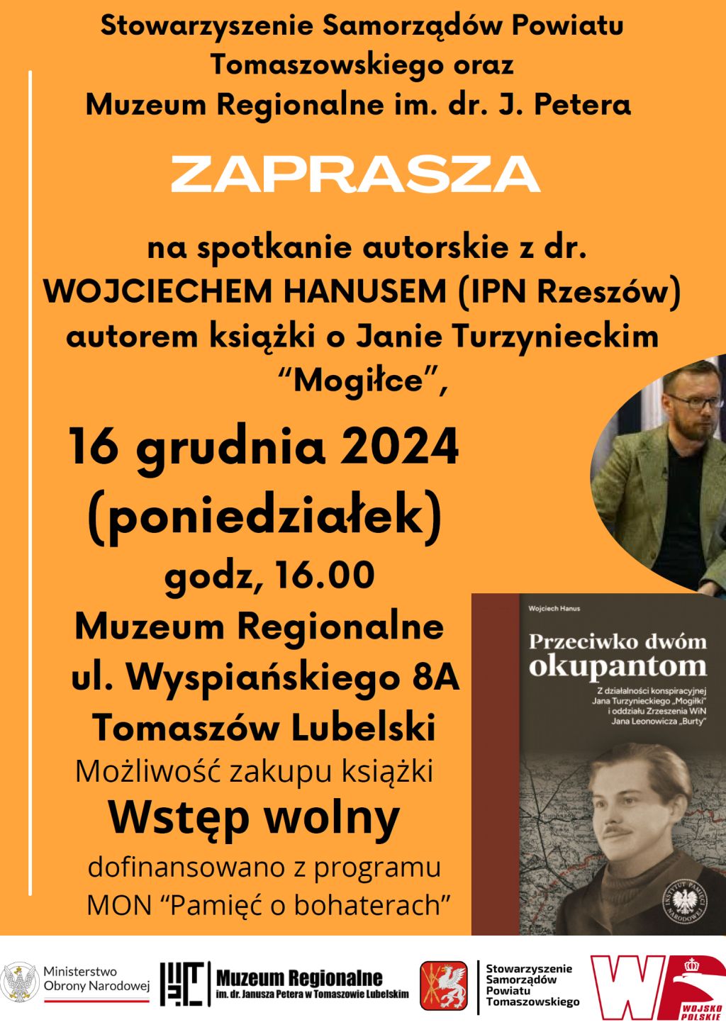 Zaproszenie na spotkanie autorskie z dr. WOJCIECHEM HANUSEM (IPN Rzeszów)