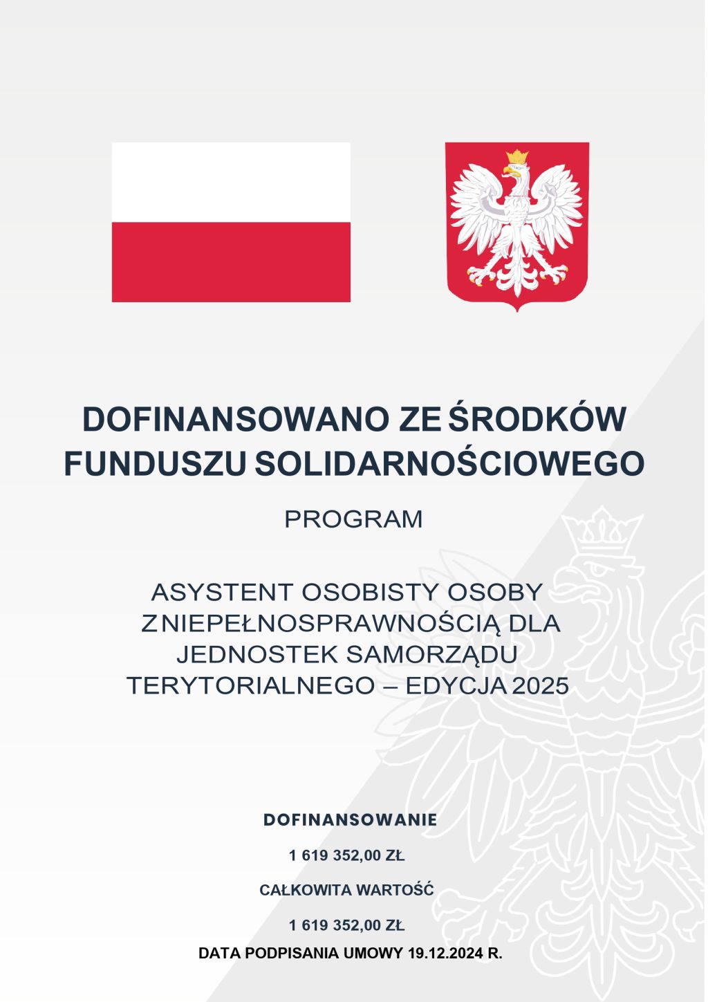 Asystent osobisty osoby z niepełnosprawnością dla Jednostek Samorządu Terytorialnego – edycja 2025